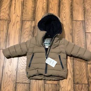 Zara baby boy jacket coat puffer fleece size 18-24